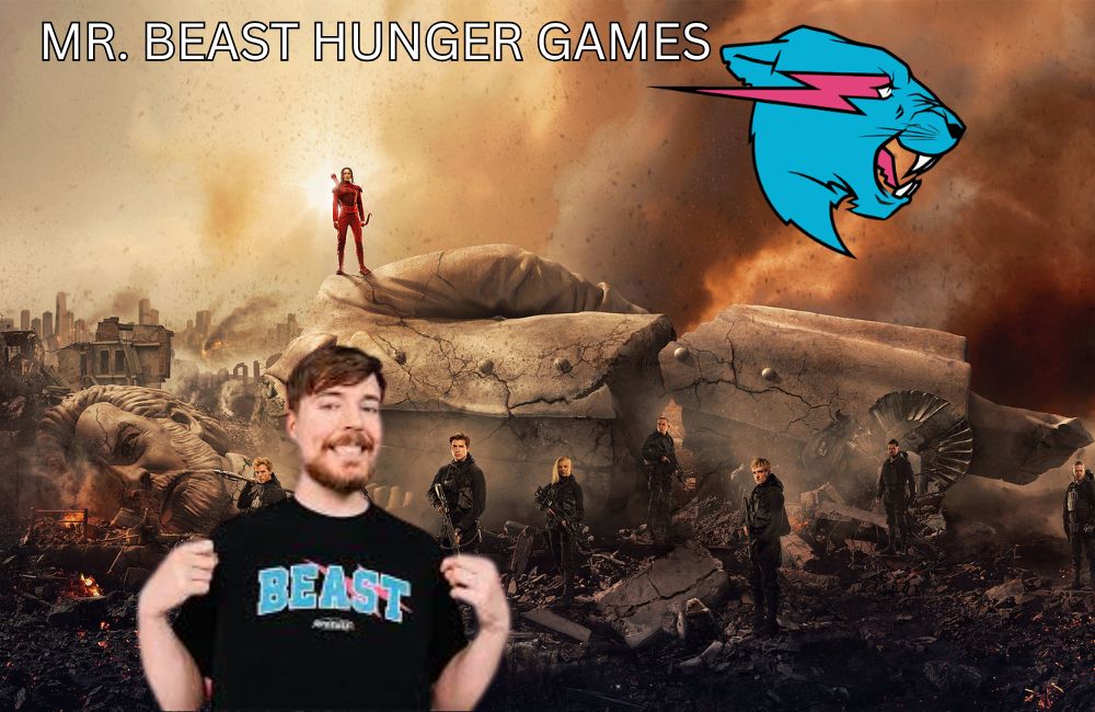 A title card for Mr. Beast Hunger Games.