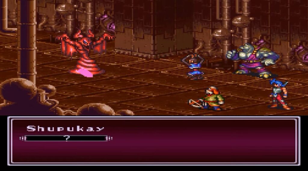 A screenshot of breath of fire gameplay. 
