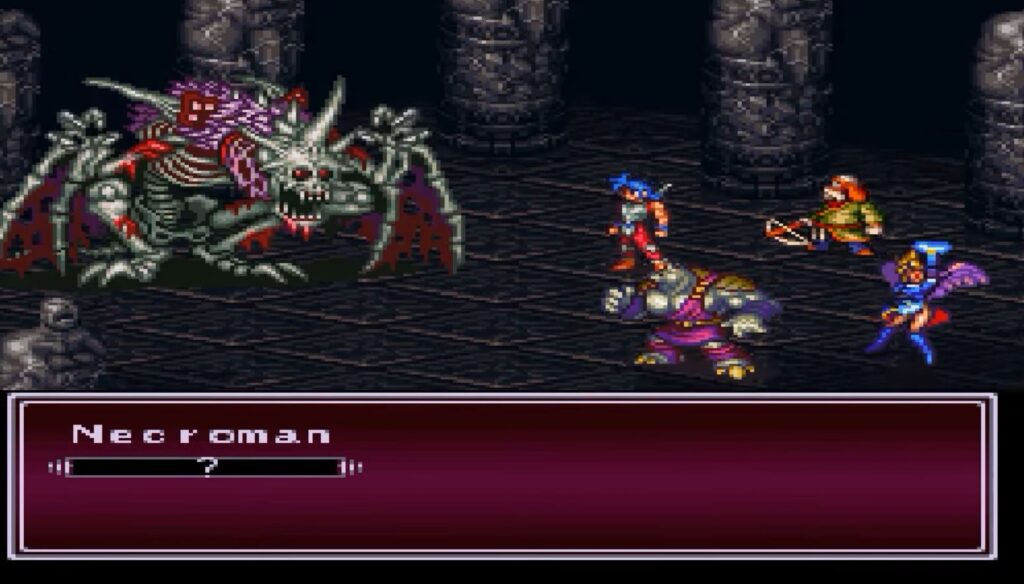 A screenshot of breath of fire gameplay. 