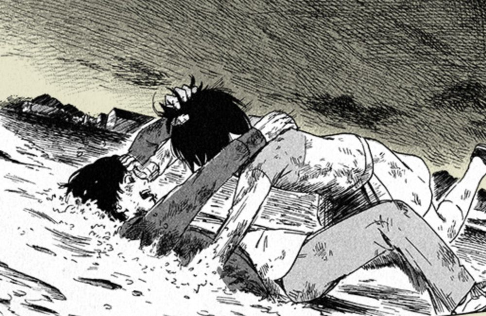 A manga panel for The Flowers of Evil.