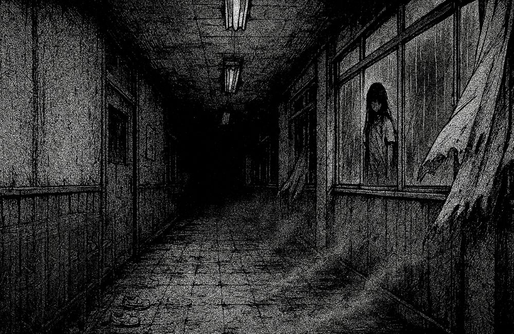 An AI depiction of a horror manga.