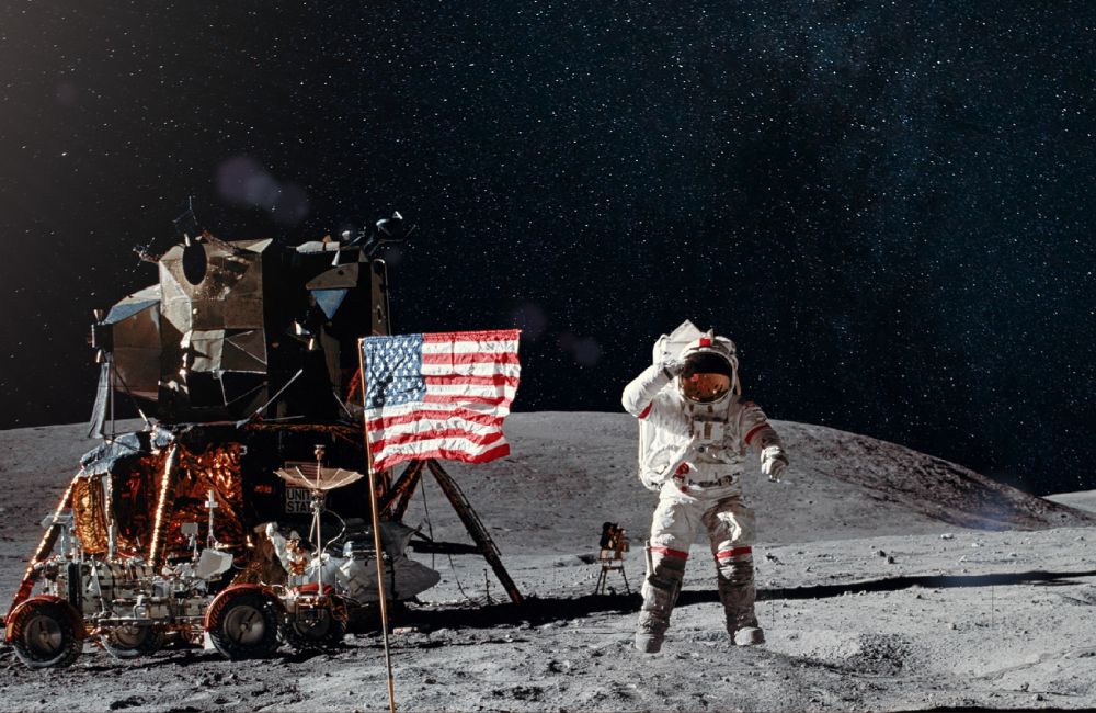 An image of a NASA Astronaut on the moon.