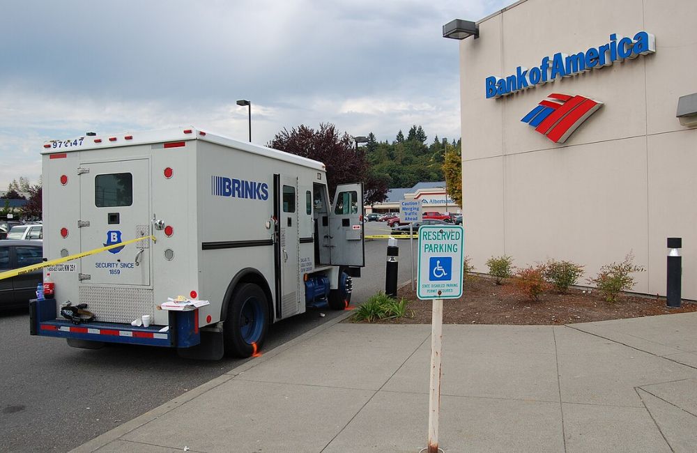 An image of the truck involved in the Anthony Curcio Bank Heist.